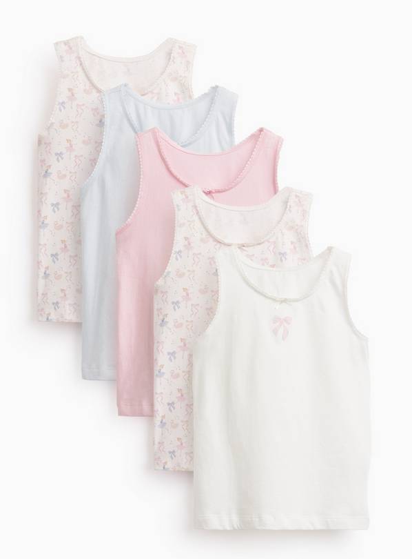 Sugar Plum Fairy Ballerina Vest Top 5-Pack 6-7 years